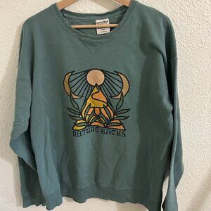Nature Backs Graphic Crewneck Sweatshirt | Size L
